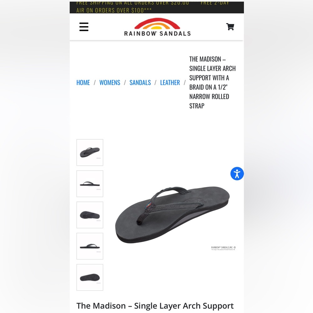 NWT Rainbow sandals